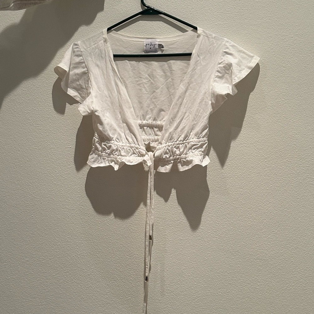 PRINCESS POLLY WHITE WRAP TANK SIZE 4 - white 🤍